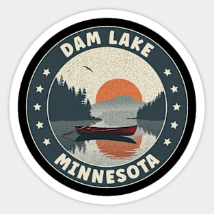 Dam Lake Minnesota Sunset Sticker